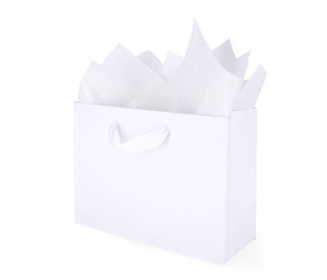 TIS-140: 760 x 500 mm colored tissue paper, white 1