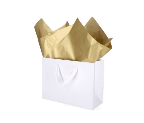 TIS-801: 760 x 500 mm metallized wrapping tissue paper, gold 1