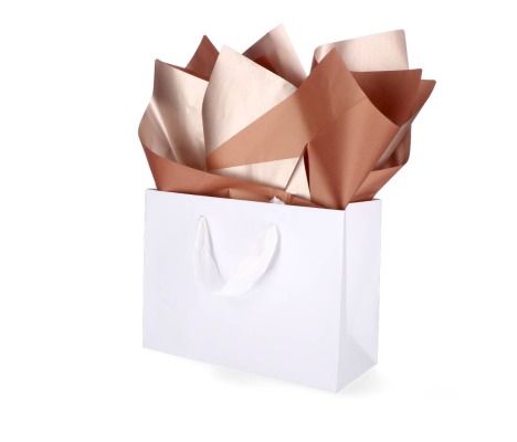 TIS-8045: 760 x 500 mm metallized wrapping tissue paper, cooper-platinum 1