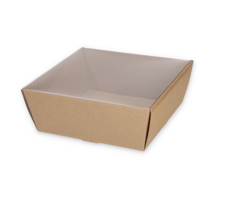 TRAY-2: Gift set box with transparent lid, 210x210x90 mm 1