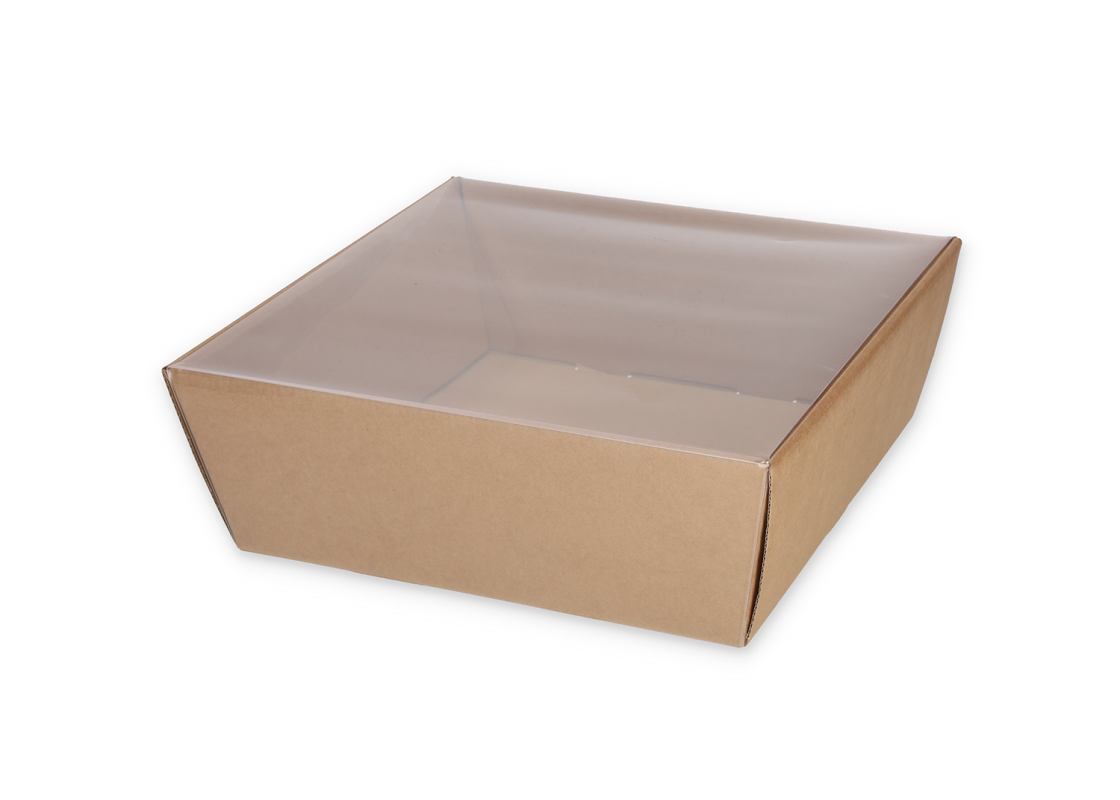 TRAY-3: Gift set box with transparent lid, 260x260x100 mm 1