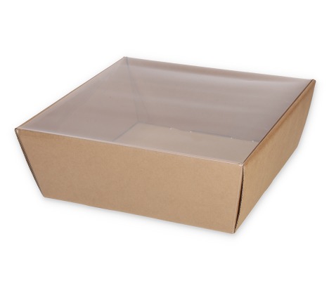 TRAY-3: Gift set box with transparent lid, 260x260x100 mm 1