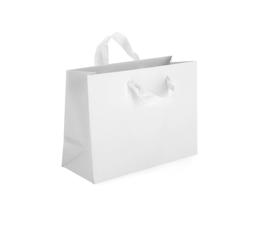 VIP-1: 300 x 120 x 220 mm paper bag with fabric handles 3
