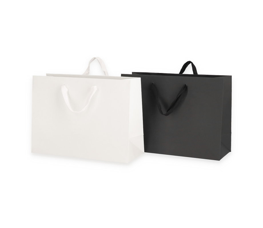 VIP-2: 400 x 150 x 290 mm paper bag with fabric handles 6
