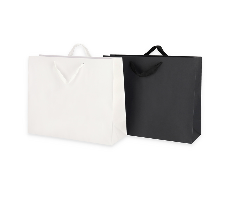 VIP-3: 530 x 180 x 480 mm paper bag with fabric handles 6